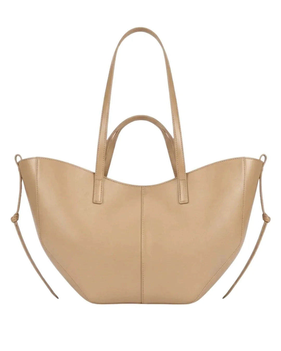Caramel Flow Beige Bag — Neutral Luxury Curved Tote for Women in Pakistan | MYLIGHT.PK