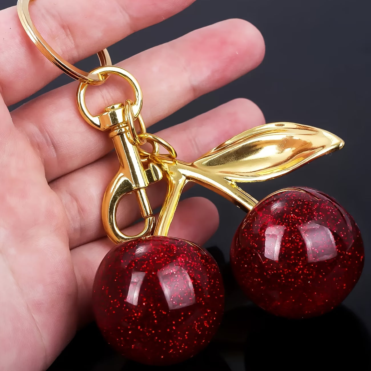 Cherry Plus Keychain close up — Fun Bag Accessory Women Pakistan | MYLIGHT.PK