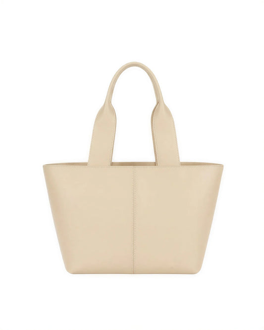 Uni Tote Bag Beige – Elegant Faux Leather Tote Bag for Women | mylight.pk