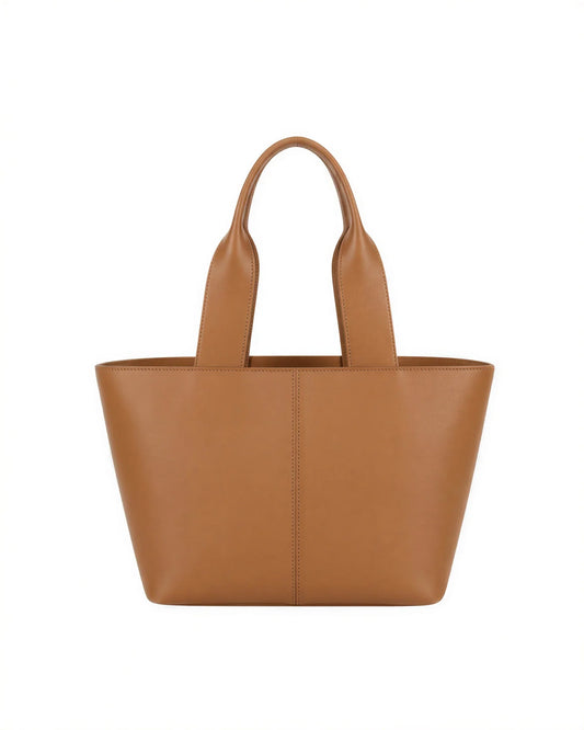 Uni Tote Bag Brown – Premium Faux Leather Tote Bag for Women | mylight.pk