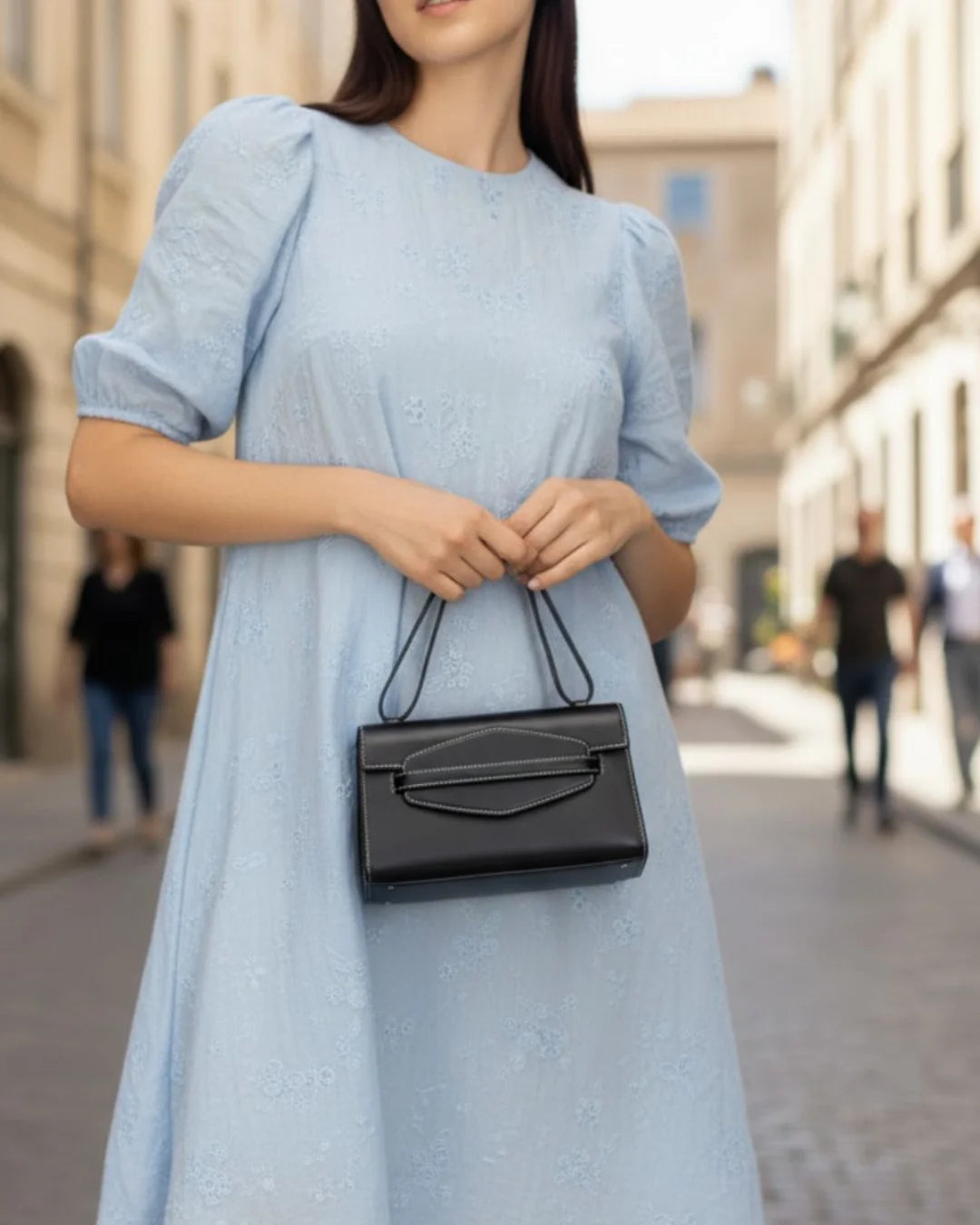 MIDNIGHT STITCH BLACK BAG