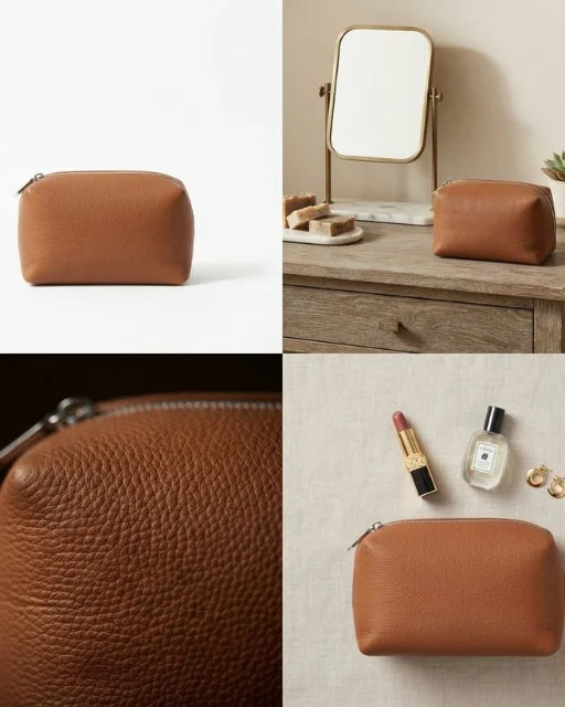 Brown Makeup Pouch alternate view — Travel Pouch | My Light Pakistan