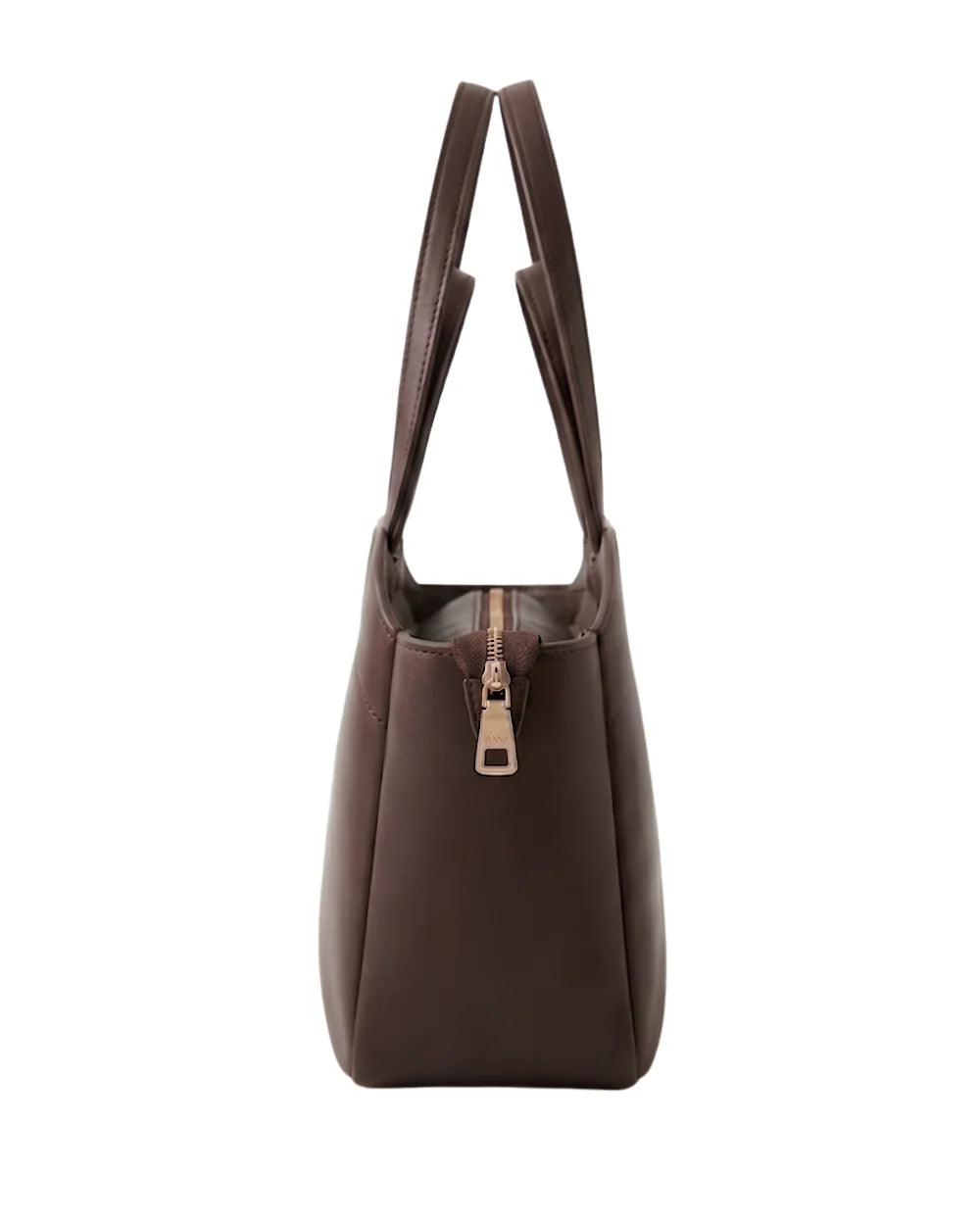 Zara Dark Brown Bag close up — Structured Shoulder Tote Women Pakistan | MYLIGHT.PK