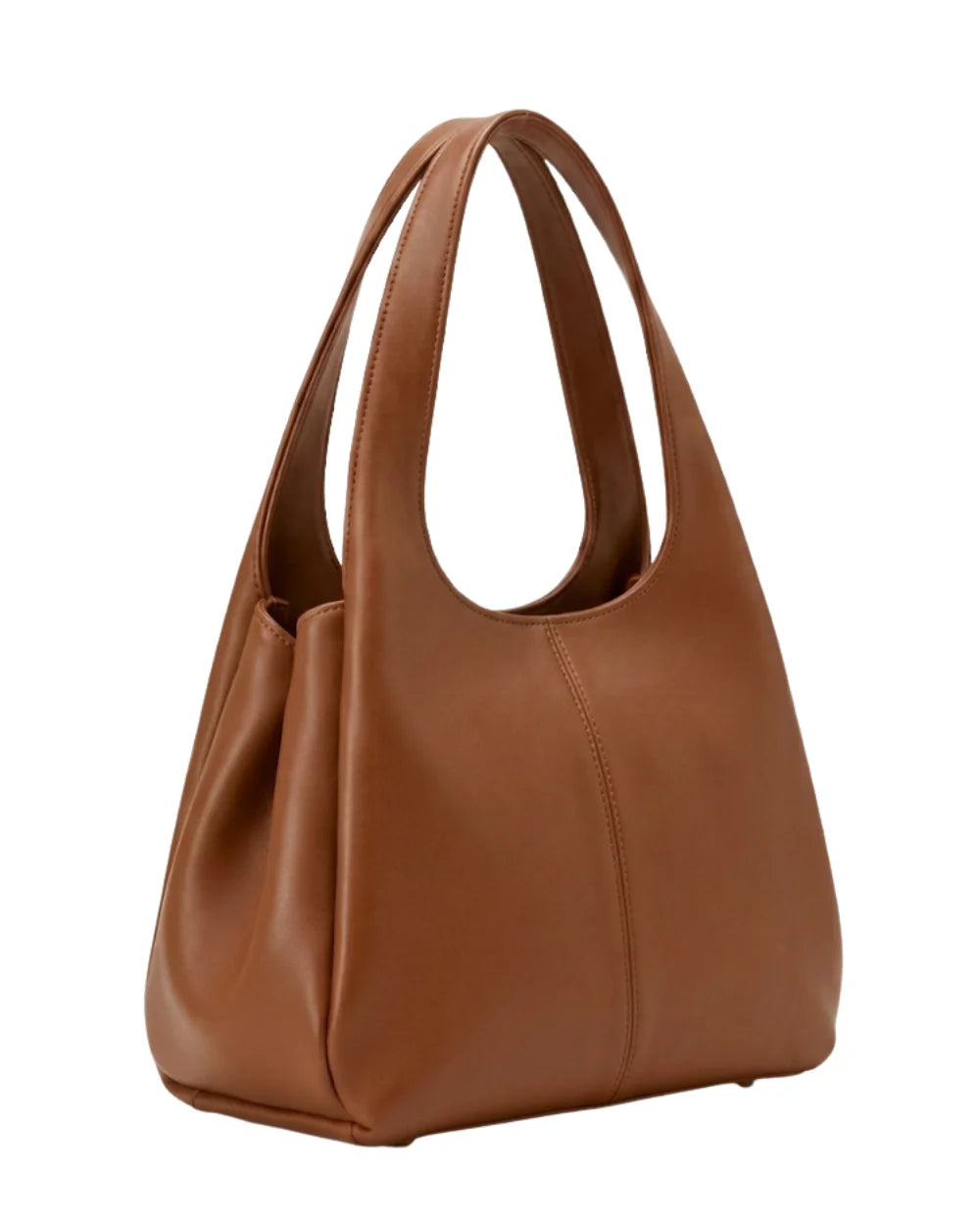 Nova Shoulder Brown Bag side view — Premium Faux Leather Shoulder Bag Pakistan | MYLIGHT.PK