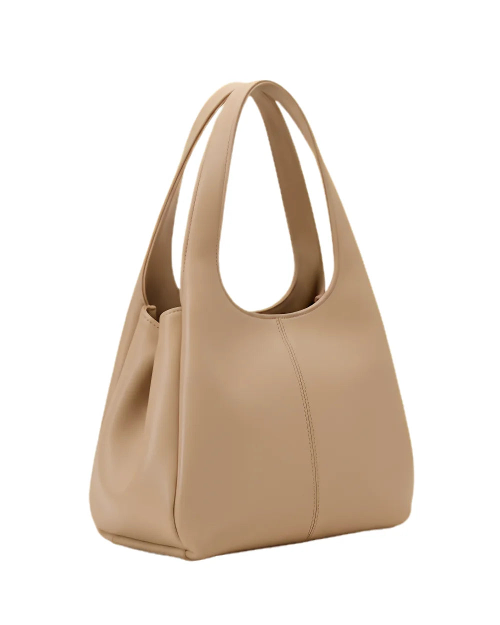 Nova Shoulder Beige Bag side view — Premium Faux Leather Shoulder Bag Pakistan | MYLIGHT.PK