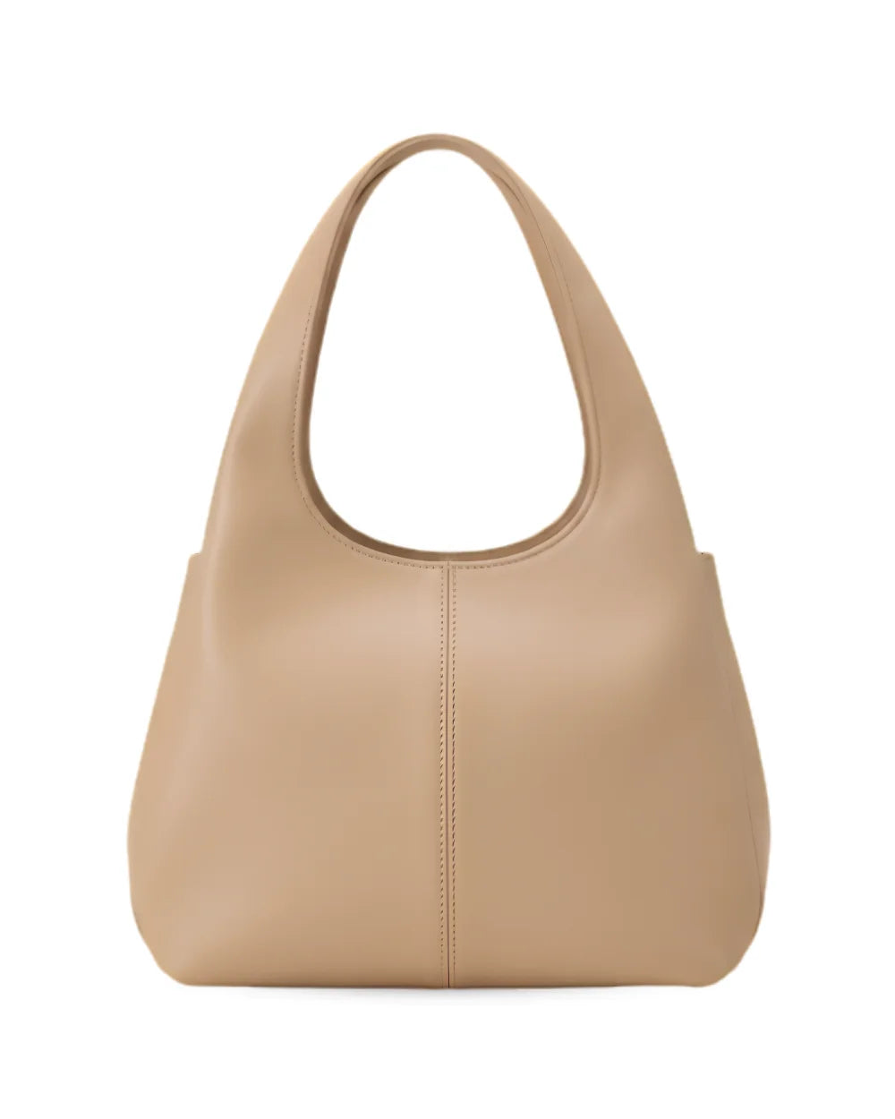 Nova Shoulder Beige Bag front view — Neutral Structured Shoulder Bag for Women Pakistan | MYLIGHT.PK