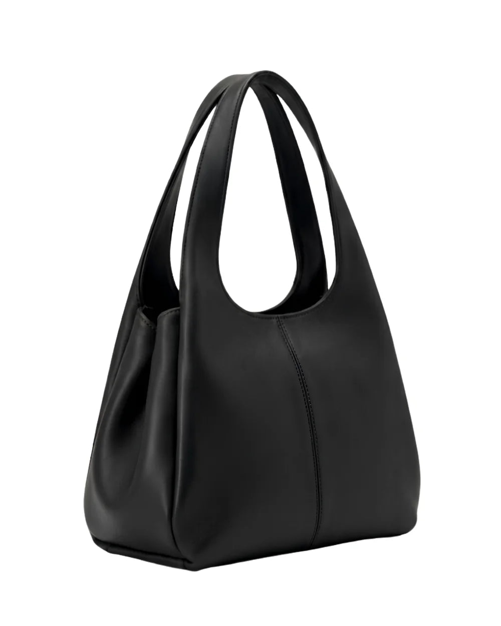 Nova Shoulder Black Bag side view — Premium Faux Leather Shoulder Bag Pakistan | MYLIGHT.PK