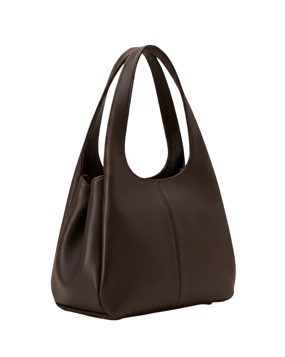Nova Shoulder Dark Brown Bag side view — Premium Faux Leather Shoulder Bag Pakistan | MYLIGHT.PK